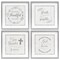 Stupell Industries Spiritual Faith Phrases 4pc Framed Print Under Glass Set, design by Val Rhodes